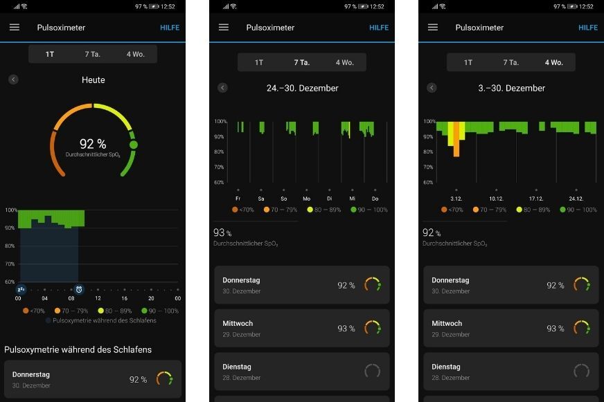 Записанные данные можно увидеть в приложении Connect.